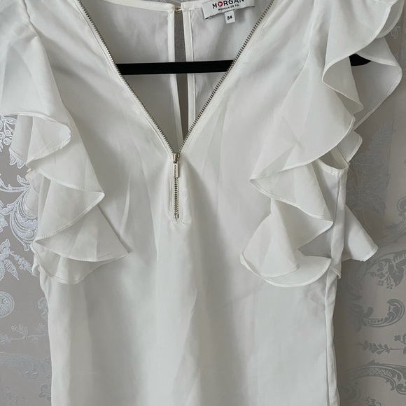 Morgan white blouse with gold zipper - Picture 1 of 2
